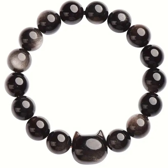 Golden Obsidian CAT 🐈‍⬛ bracelets - Picture 2 of 6